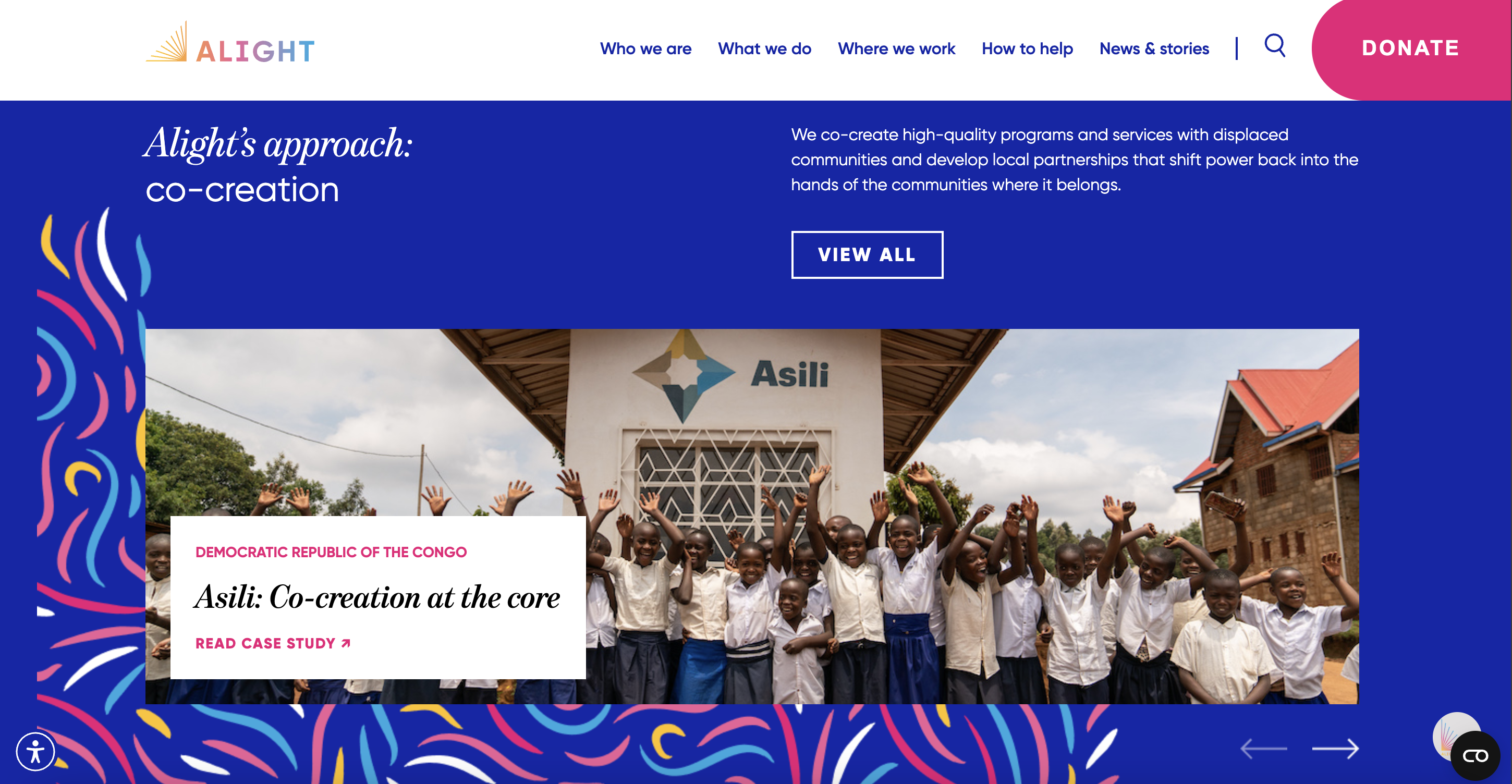 Alight homepage