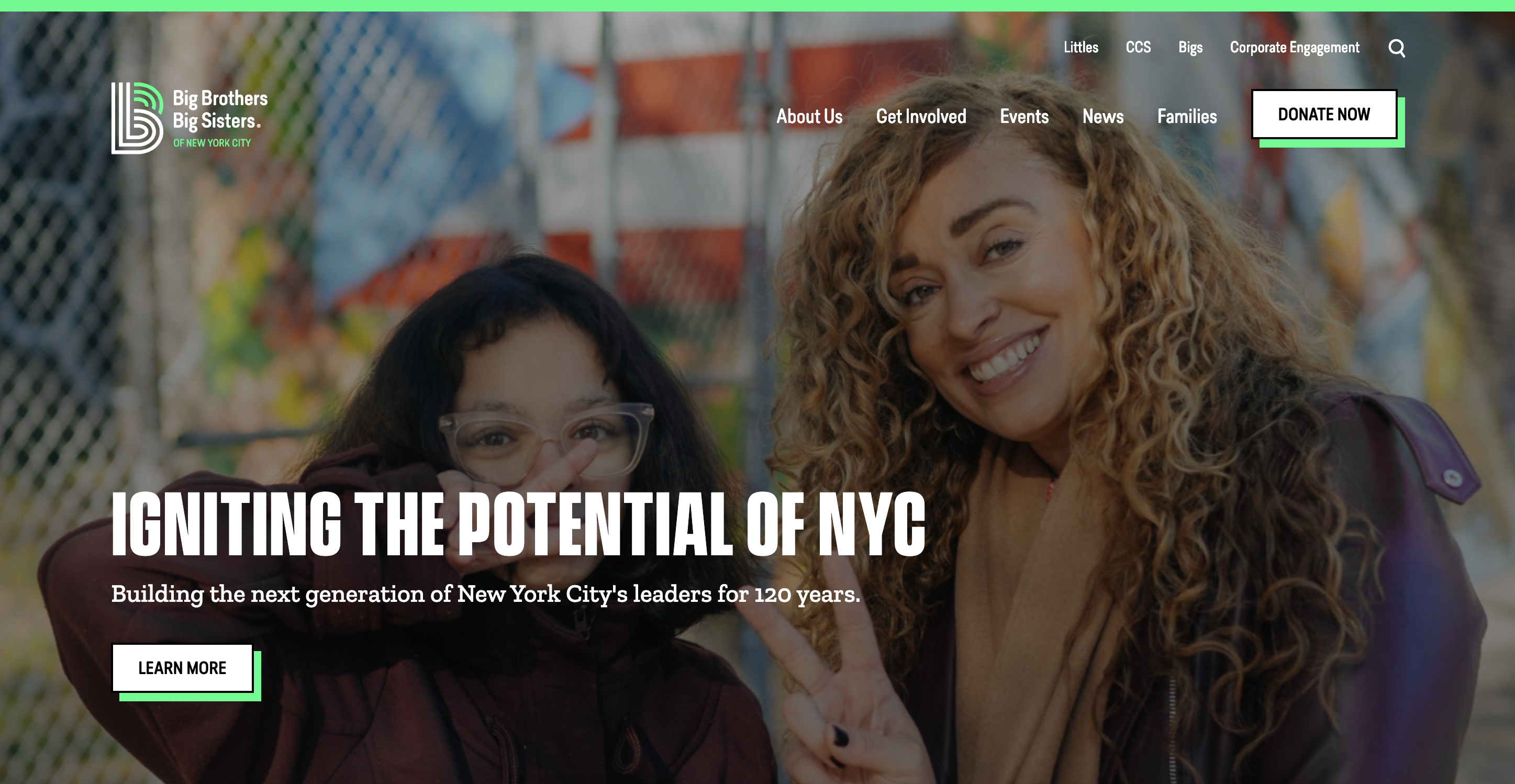 BBBS NYC homepage