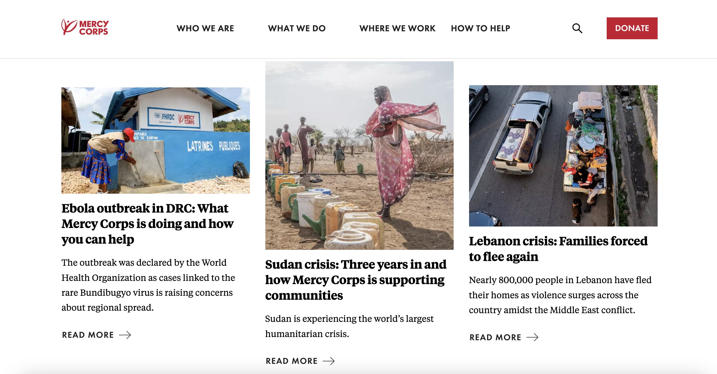 Mercy Corps Homepage