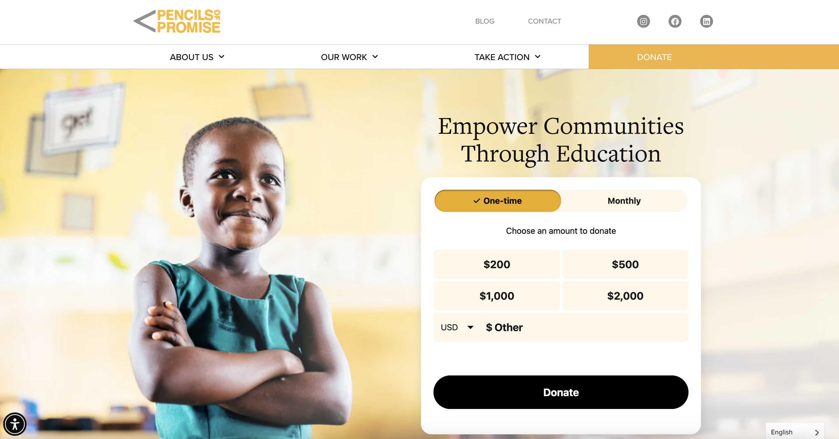 Pencils of Promise Homepage
